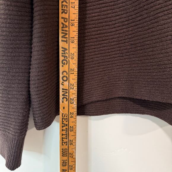 Kuhl Women's Solace Sweater Turtleneck Ribbed Knit Brown Large Merino Wool - Picture 7 of 8